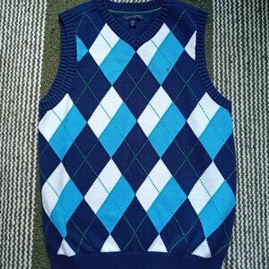 Tommy Hilfiger Argyle Sweater Vest Cotton